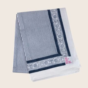 Indigo Stripes Flat Sheet by Abchome