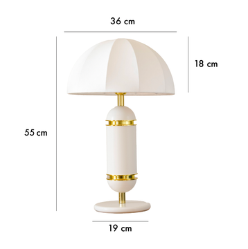 The Rosalie table lamp - Cream by COSIN Paris - view 5