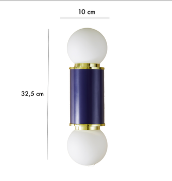 The Hélène wall light - Blue by COSIN Paris - view 2