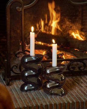 The Ganache candlestick duo - Black by COSIN Paris - view 2