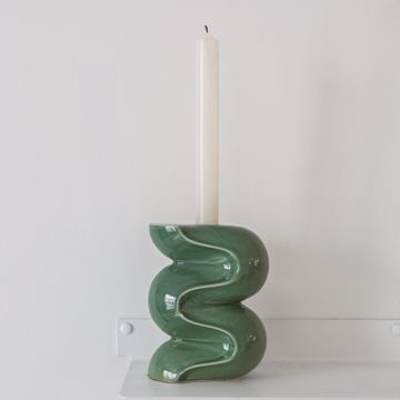 The small Ganache candle holder - Almond Green by COSIN Paris - view 2