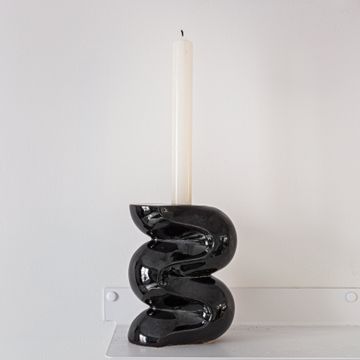 The small Ganache candle holder - Black by COSIN Paris - view 2
