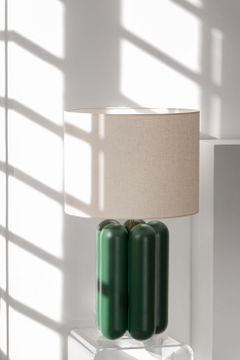 The Large Charlotte Lamp - Green by COSIN Paris - view 2