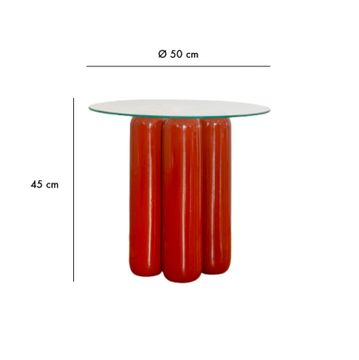 The Charlotte ceramic side table - Terracotta by COSIN Paris - view 5