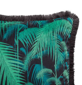 Palm Jungle Velvet Cushion with Fringing by Cole & Son - view 9