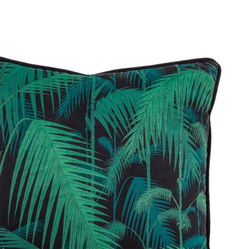 Palm Jungle Velvet Cushion with Velvet Piping by Cole & Son - view 8