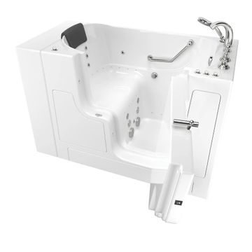 Gelcoat Premium Series 30 x 52 -Inch Walk-in Tub With Combination Air Spa and Whirlpool Systems - Right-Hand Drain With Faucet by American Standard - view 2