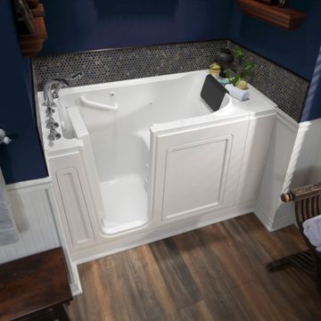 Acrylic Luxury Series 28 x 48-Inch Walk-in Tub With Whirlpool System - Left-Hand Drain With Faucet by American Standard - view 5