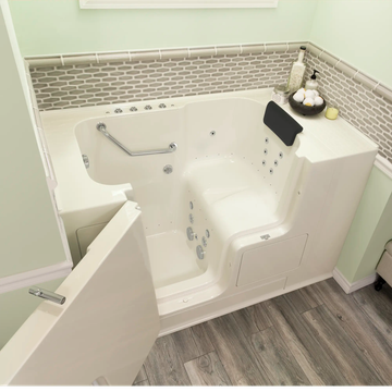 Gelcoat Premium Series 32 x 52 -Inch Walk-in Tub With Combination Air Spa and Whirlpool Systems - Left-Hand Drain by American Standard - view 5