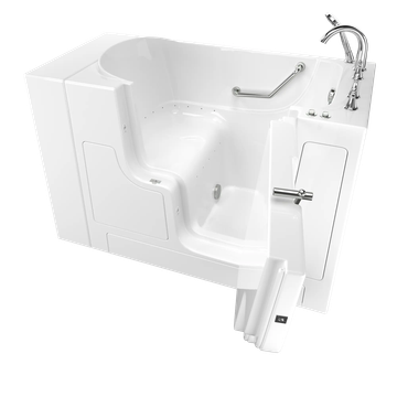 Gelcoat Value Series 30 x 52 -Inch Walk-in Tub With Air Spa System - Right-Hand Drain With Faucet by American Standard - view 4