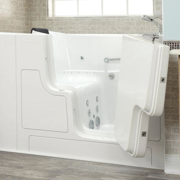 Gelcoat Premium Series 30 x 52 -Inch Walk-in Tub With Combination Air Spa and Whirlpool Systems - Right-Hand Drain With Faucet by American Standard - view 5