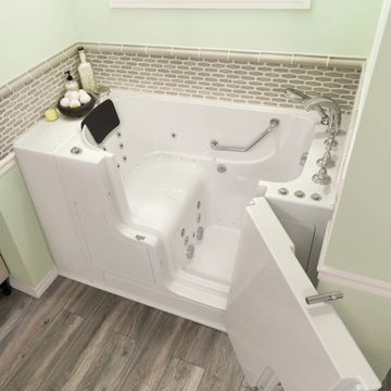 Gelcoat Premium Series 30 x 52 -Inch Walk-in Tub With Combination Air Spa and Whirlpool Systems - Right-Hand Drain With Faucet by American Standard - view 6