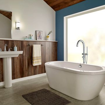 Cadet 66 x 32-Inch Freestanding Bathtub With Drain Brushed Nickel Finish by American Standard - view 8