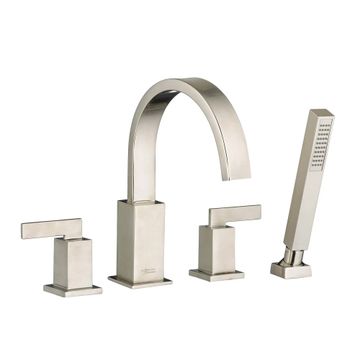 Town Square Bathtub Faucet with Personal Shower for Flash Rough-in Valve with Lever Handles by American Standard - view 5