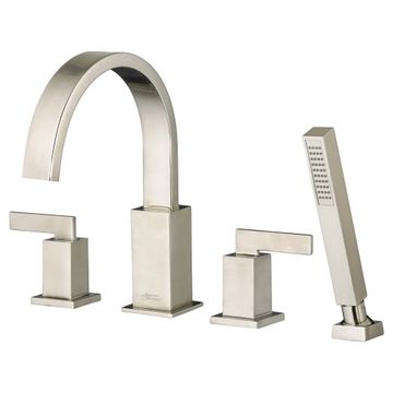 Town Square Bathtub Faucet with Personal Shower for Flash Rough-in Valve with Lever Handles by American Standard - view 6