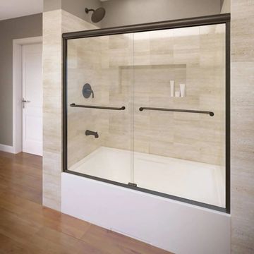 Euro 60 x 57-Inch Height Semi-Frameless Sliding Tub Door with Clear Glass by American Standard - view 8