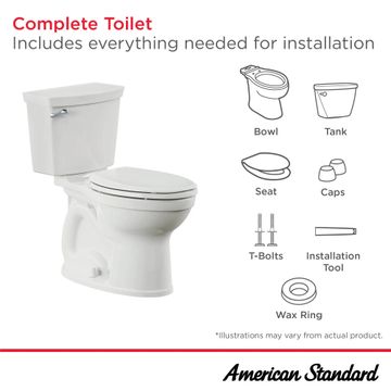 Champion 4 Two-Piece 1.6 gpf/6.0 Lpf Chair Height Elongated Toilet with Seat by American Standard - view 9