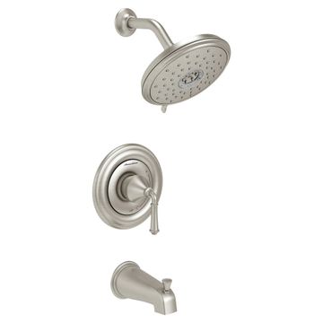 Portsmouth Round Tub and Shower Trim Kit with Water-Saving Showerhead and Double Ceramic Pressure Balance Cartridge with Lever Handle by American Standard - view 3