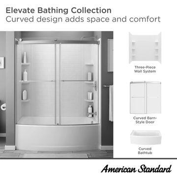 Elevate 5x30-inch Integral Apron Bathtub with Left-hand Outlet by American Standard - view 7