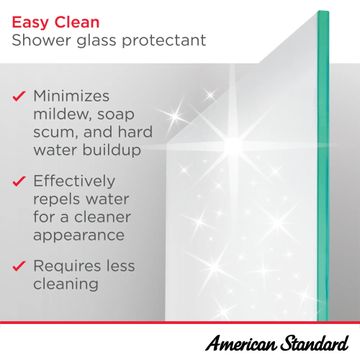 Prestige 60 x 58-1/2-Inch Framed Sliding Tub Door with Rain Glass by American Standard - view 8