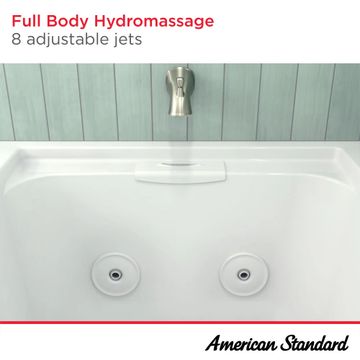 Mainstream 60in x 32in 8-Jet Whirlpool Tub with Right-Hand Drain by American Standard - view 9
