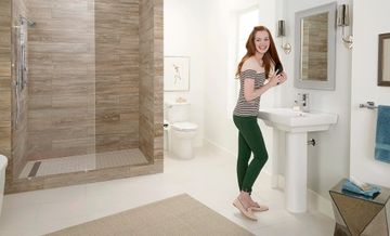 Boulevard Center Hole Only Pedestal Sink Top and Leg Combination by American Standard - view 3