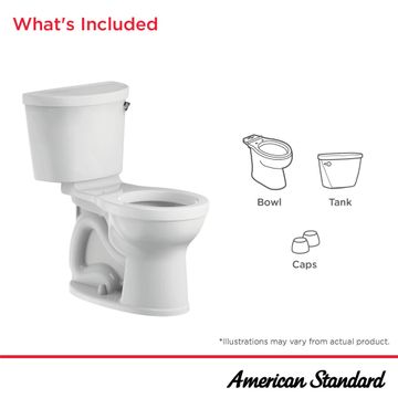 Champion PRO Two-Piece 1.28 gpf/4.8 Lpf Chair Height Round Front Right-Hand Trip Lever Toilet Less Seat by American Standard - view 7