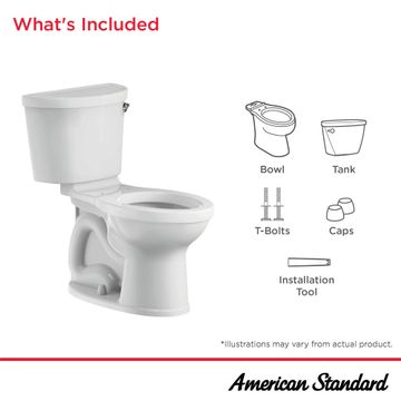 Champion PRO Two-Piece 1.28 gpf/4.8 Lpf Chair Height Elongated Right-Hand Trip Lever Toilet Less Seat by American Standard - view 8