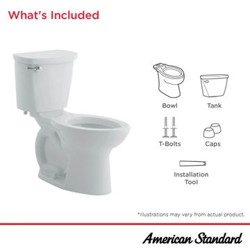 Champion PRO Two-Piece 1.6 gpf/6.0 Lpf Chair Height Round Front Right-Hand Trip Lever Toilet Less Seat by American Standard - view 3