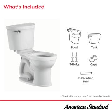 Champion PRO Two-Piece 1.6 gpf/6.0 Lpf Chair Height Round Front Toilet Less Seat by American Standard - view 8
