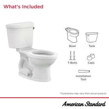 Champion PRO Two-Piece 1.6 gpf/6.0 Lpf Standard Height Right-Hand Trip Lever Elongated Toilet Less Seat by American Standard - view 4
