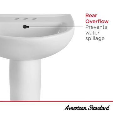 Reliant 22 in. Pedestal Sink, 4 in. Centerset Holes by American Standard - view 8