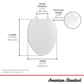 Champion Telescoping Slow-Close Elongated Toilet Seat by American Standard - view 7