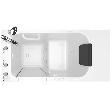 Gelcoat Premium Series 48x28 Inch Walk-In Bathtub with Dual Air Massage and Jet Massage System - Left Hand Door and Drain by American Standard - view 2