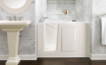 Gelcoat Premium Series 48x28 Inch Soaking Walk-In Bathtub - Left Hand Door and Drain by American Standard - view 3