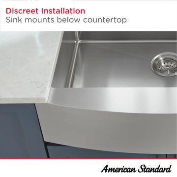 Danville 32 x 18-Inch Stainless Steel Double-Bowl Undermount Residential Kitchen Sink by American Standard - view 5