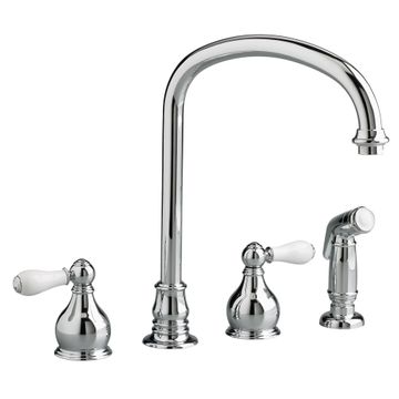 Hampton 2-Handle High-Arc Kitchen Faucet with Separate Side Spray by American Standard - view 2