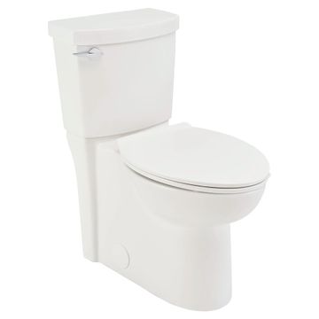 Clean 1.28 GPF Left Trip Lever Chair Height Elongated-Front 12-in. Rough-In Toilet with Seat by American Standard - view 3