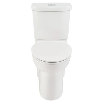 Clean 1.1 GPF/4.1 LPF 1.6 GPF/6.0 LPF Dual Flush Chair Height Elongated-Front 12-in. Rough-In Toilet with Seat by American Standard - view 2