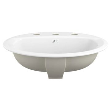 Reliant Oval Drop-In Bathroom Sink, 8 in. Widespread Holes by American Standard - view 2