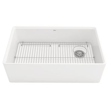 Avery 33 x 20-Inch Fine Fireclay Undermount or Flush Mount Single Bowl Apron Front Kitchen Sink by American Standard - view 2