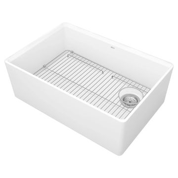 Avery 30 x 20-Inch Fine Fireclay Undermount or Flush Mount Single Bowl Apron Front Kitchen Sink by American Standard - view 4