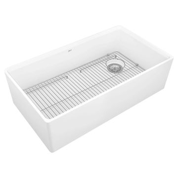 Avery 36 x 20-Inch Fine Fireclay Undermount or Flush Mount Single Bowl Apron Front Kitchen Sink by American Standard - view 2