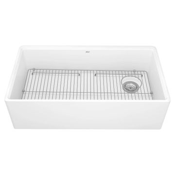 Avery 36 x 20-Inch Fine Fireclay Undermount or Flush Mount Single Bowl Apron Front Kitchen Sink by American Standard - view 3