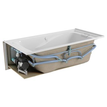 Mainstream 60in x 32in 8-Jet Whirlpool Tub with Left-Hand Drain by American Standard - view 4
