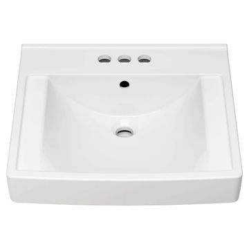 Decorum 21 x 20-1/4-Inch (533 x 514 mm) Wall-Hung EverClean Sink With 4-Inch Centerset by American Standard - view 2