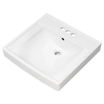 Decorum 21 x 20-1/4-Inch (533 x 514 mm) Wall-Hung EverClean Sink With 4-Inch Centerset by American Standard - view 4
