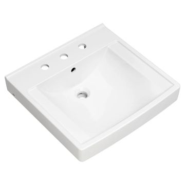 Decorum 21 x 20-1/4-Inch (533 x 514 mm) Wall-Hung EverClean Sink With 8-Inch Widespread by American Standard - view 3