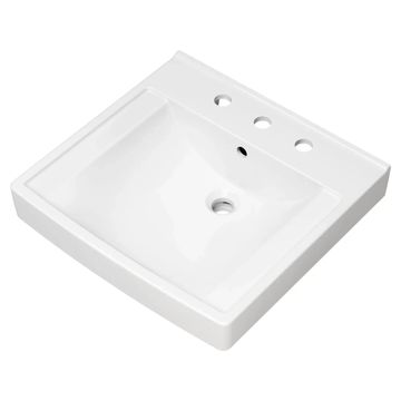 Decorum 21 x 20-1/4-Inch (533 x 514 mm) Wall-Hung EverClean Sink With 8-Inch Widespread by American Standard - view 4