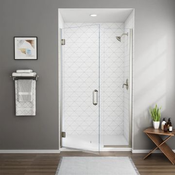 48 x 72-Inch Height Frameless Shower Door With Panel by American Standard - view 2